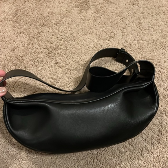 COS Black Leather Crescent Crossbody Bag - Picture 7 of 11